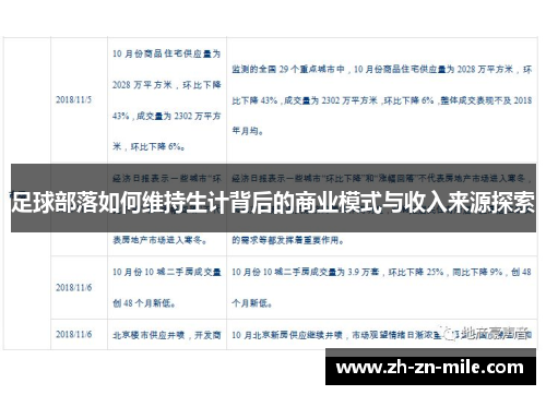 足球部落如何维持生计背后的商业模式与收入来源探索